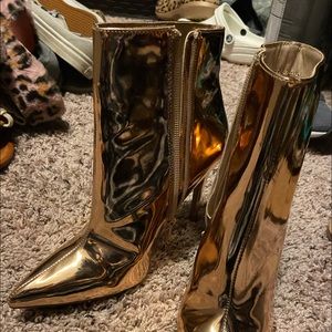 Metallic booties